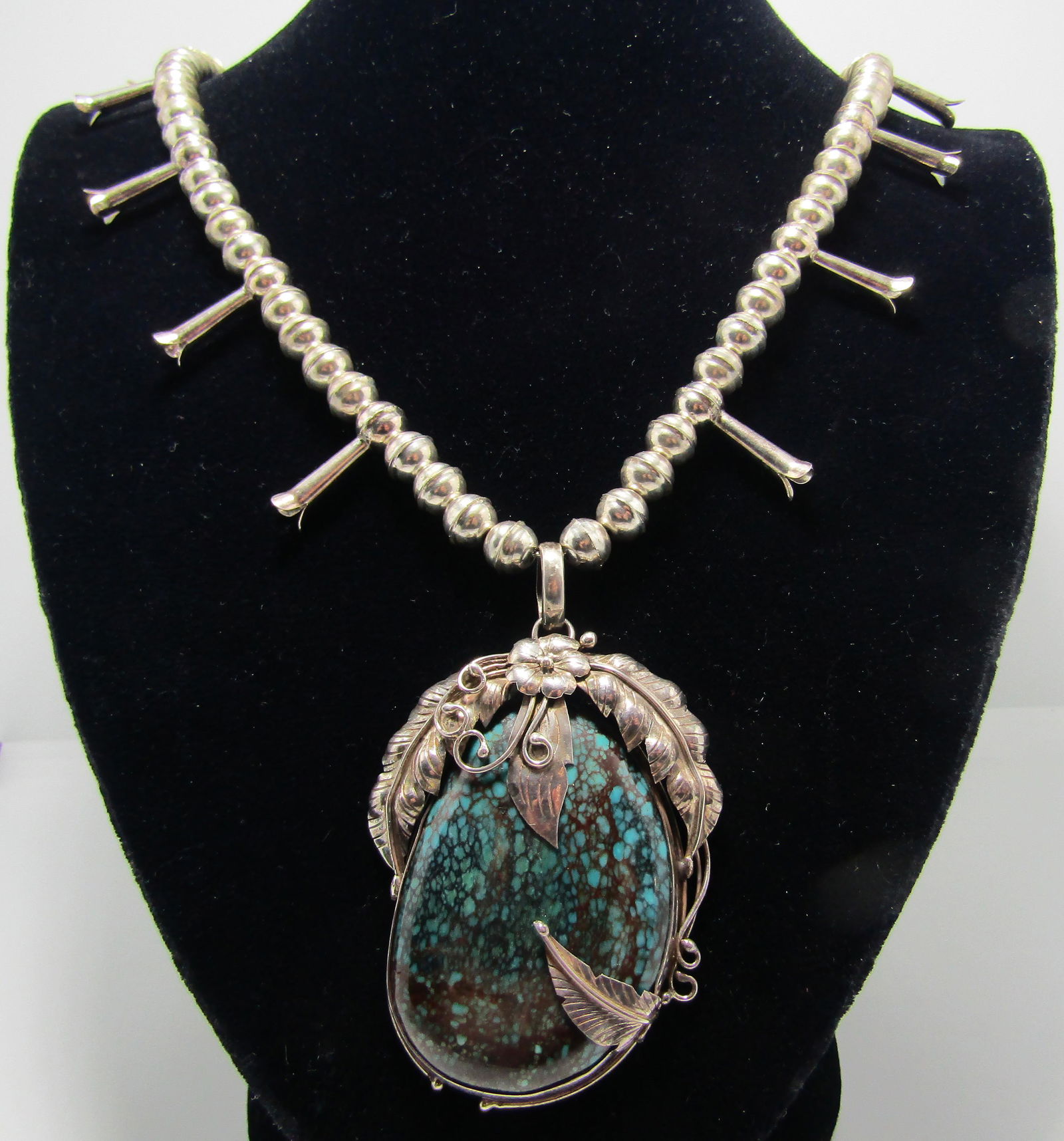 STERLING SILVER TURQUOISE NECKLACE (1 of 8)