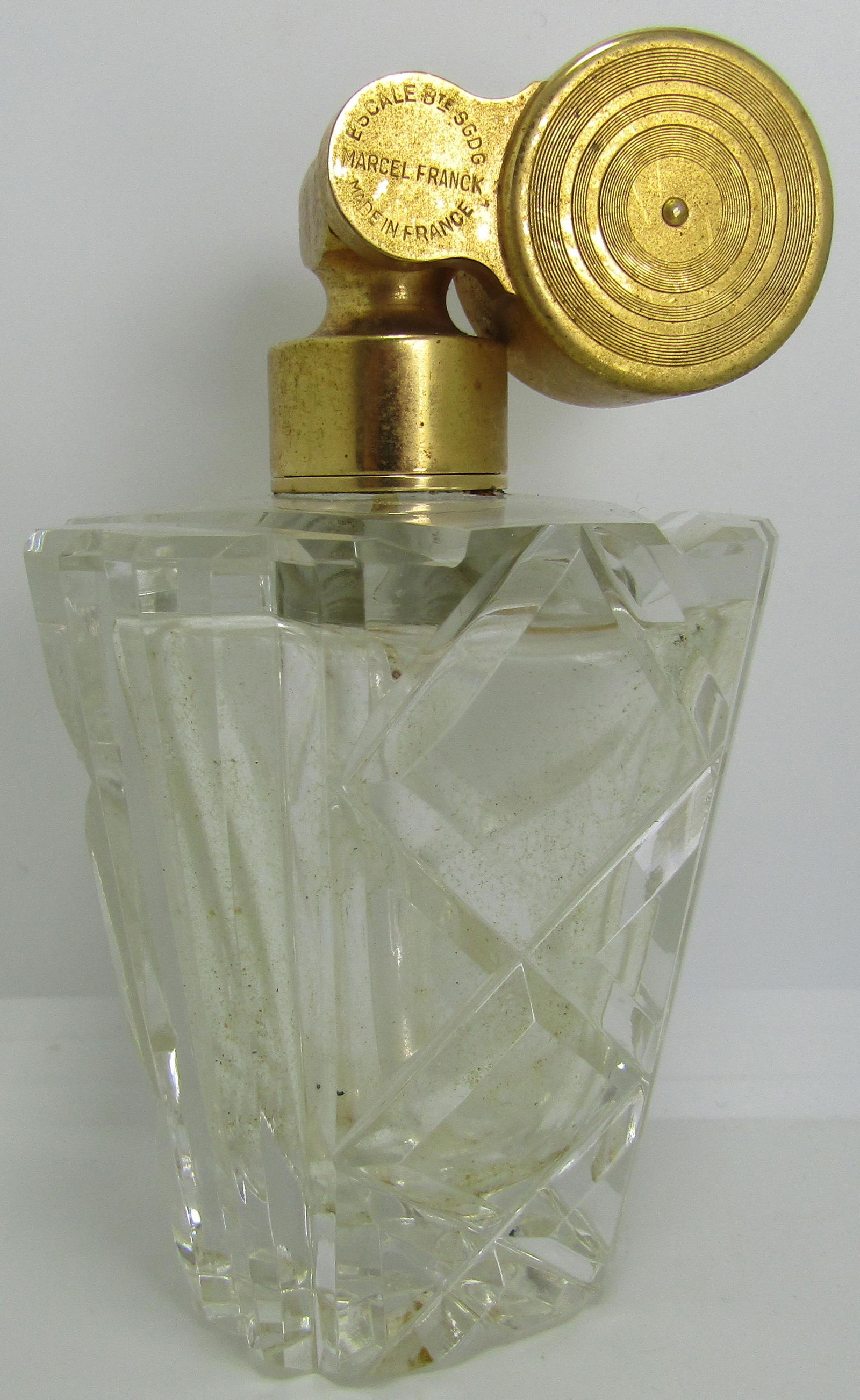 MARCEL FRANCK FRENCH CRYSTAL PERFUME BOTTLE FRANCE (1 of 6)
