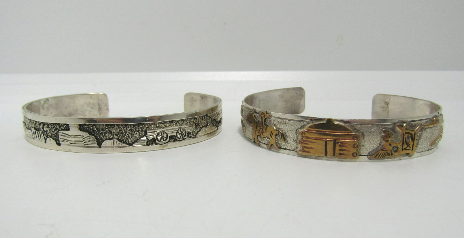 LOT TWO SIGNED VR B STORYTELLER STERLING CUFF (1 of 4)