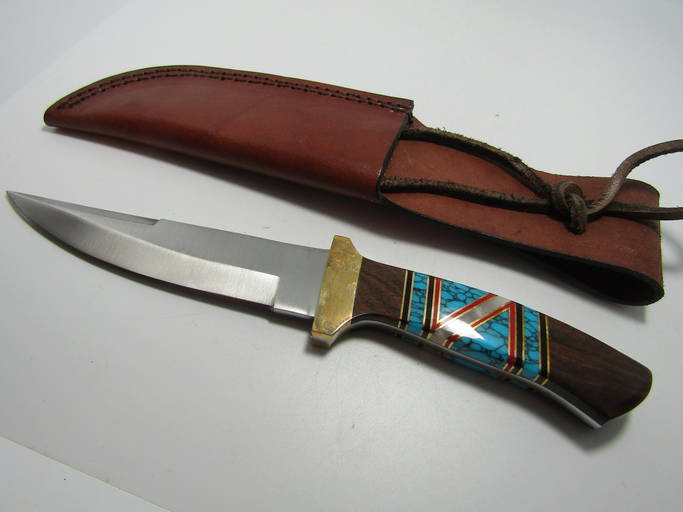 Navajo Yazzie Custom Turquoise Hunting Knife