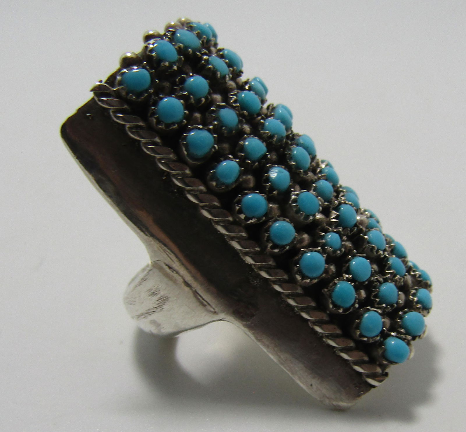 50 SNAKE EYE TURQUOISE RING STERLING SILVER SIZE 8 (1 of 3)