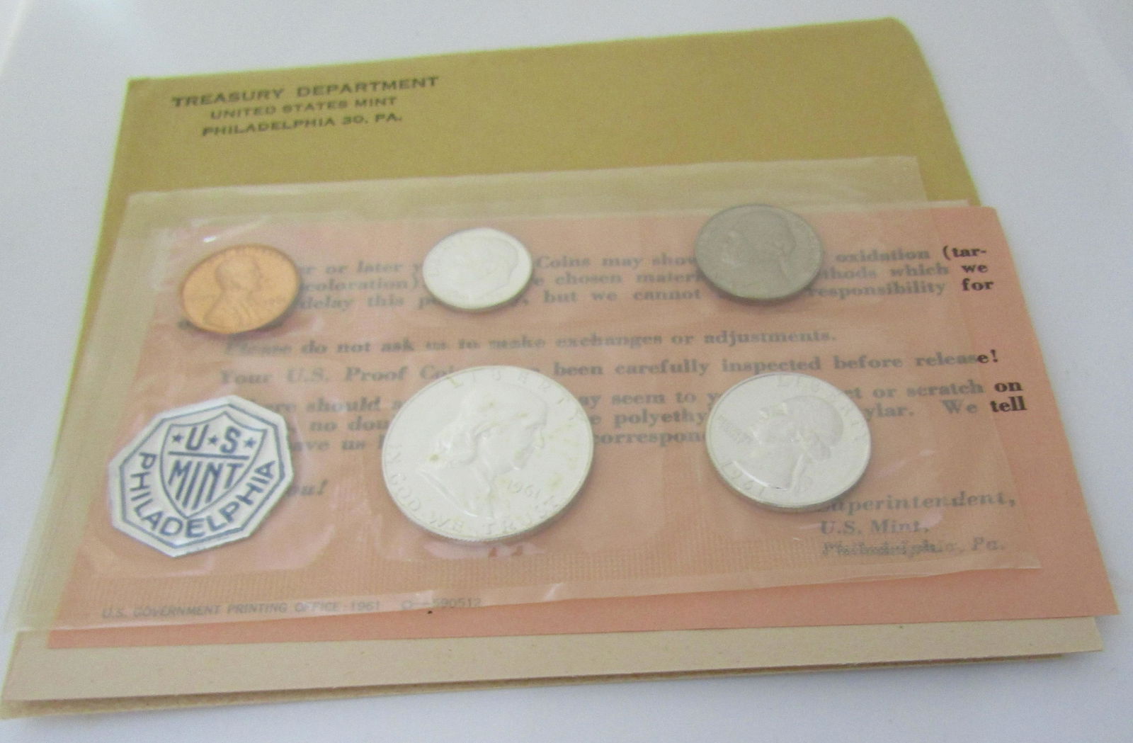 1961-P PROOF US MINT SILVER COIN SET UNC (1 of 4)