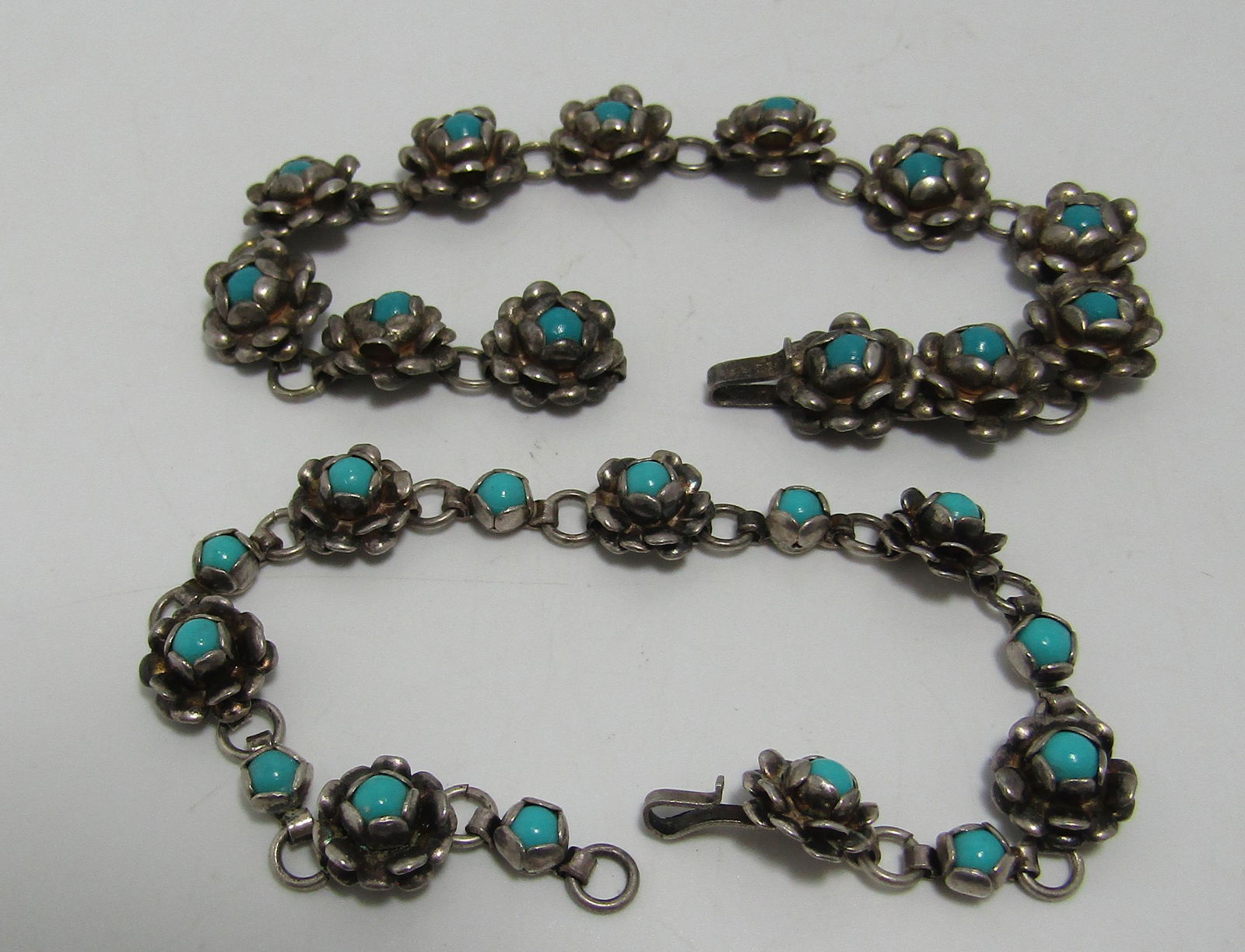 VINTAGE TAXCO STERLING FLOWER BRACELETS (1 of 4)