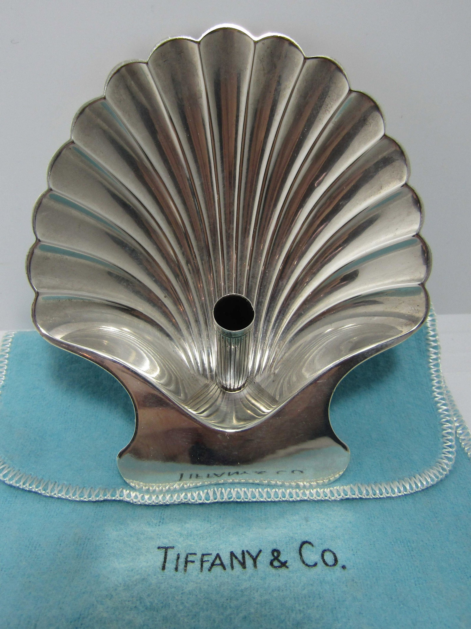 TIFFANY & CO SHELL DISH PEN HOLDER STERLING SILVER (1 of 5)