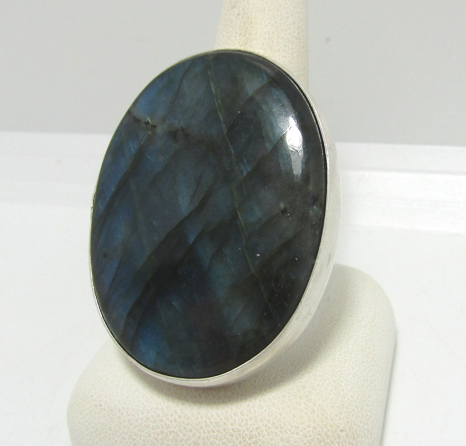 38 GRAM LARGE LABRADORITE STERLING RING S10 (1 of 5)