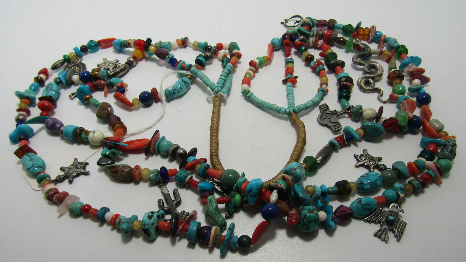 L BAHE TURQUOISE NECKLACE 11 STERLING SILVER CHARM (1 of 4)