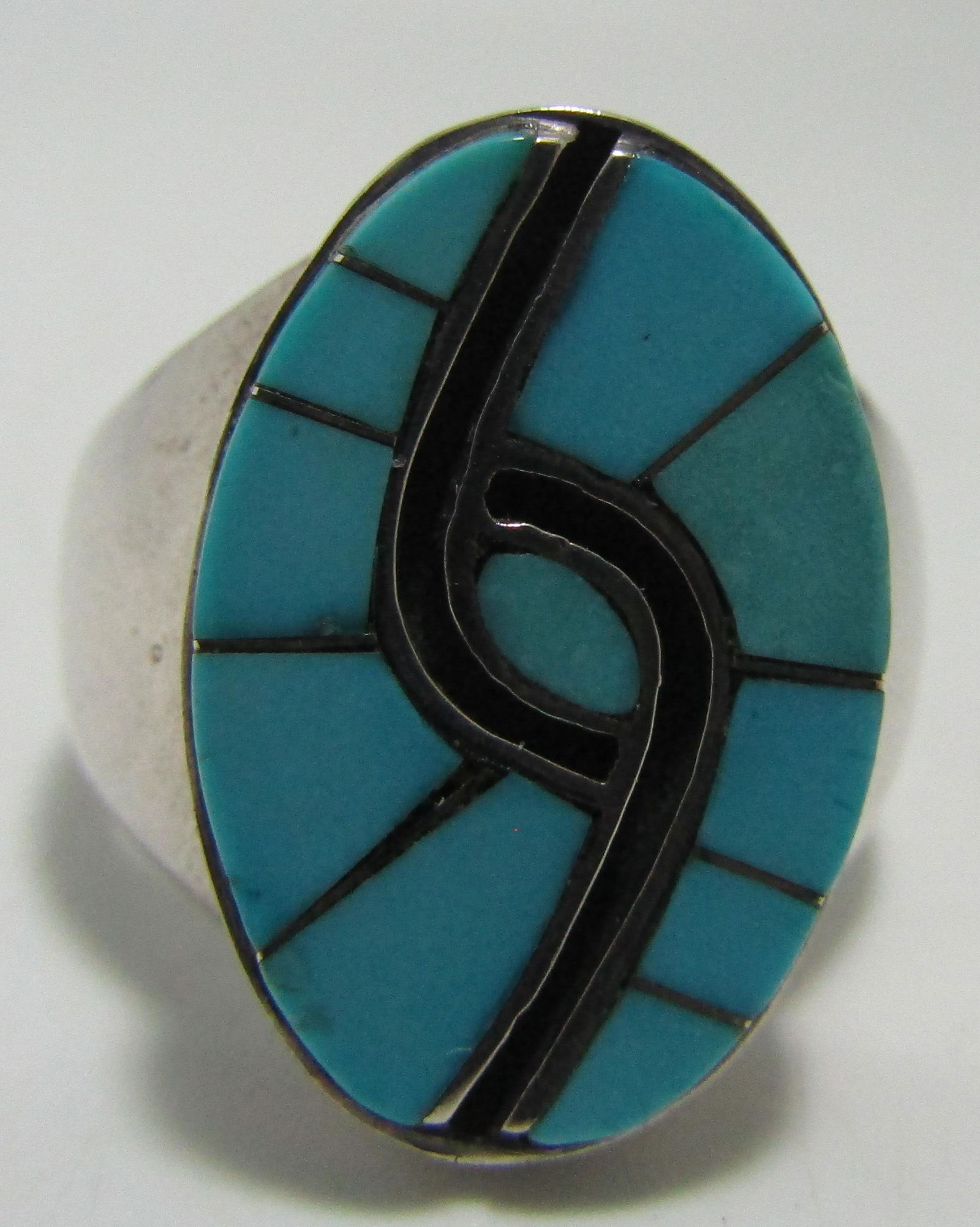 ANDREW DEWA ZUNI RING STERLING SILVER TURQUOISE (1 of 3)