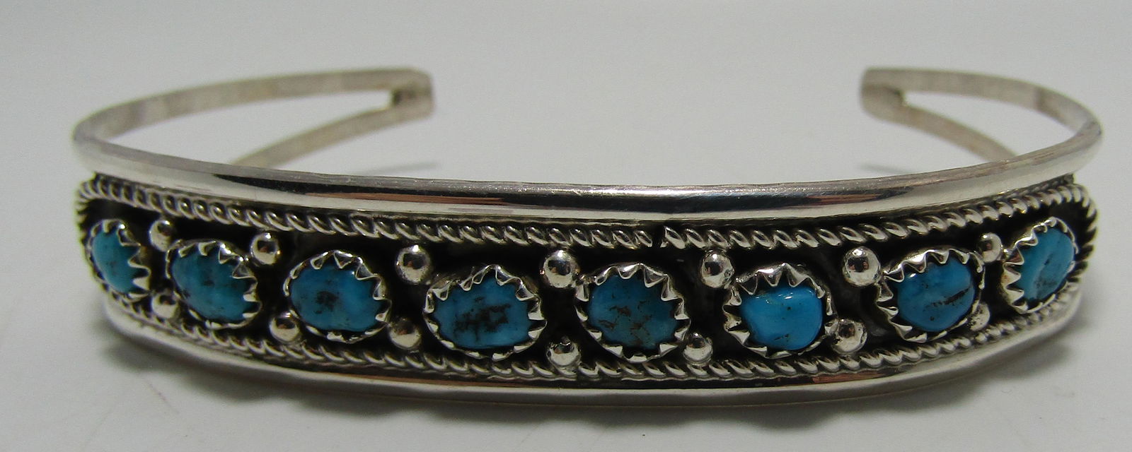 SPENCER TURQUOISE CUFF BRACELET STERLING SILVER (1 of 4)