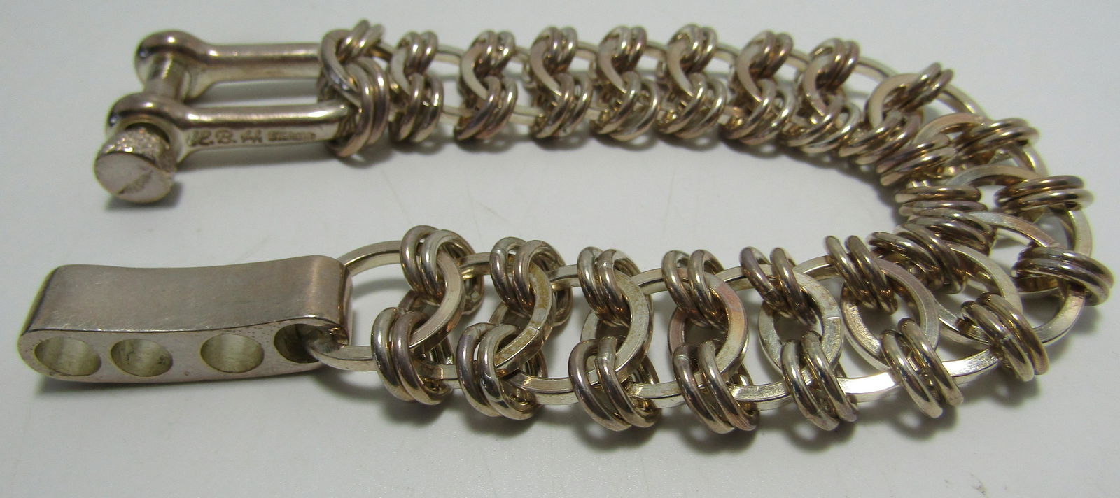 HODGINS BRACELET STERLING SILVER LINK CHAIN 96GRAM (1 of 3)