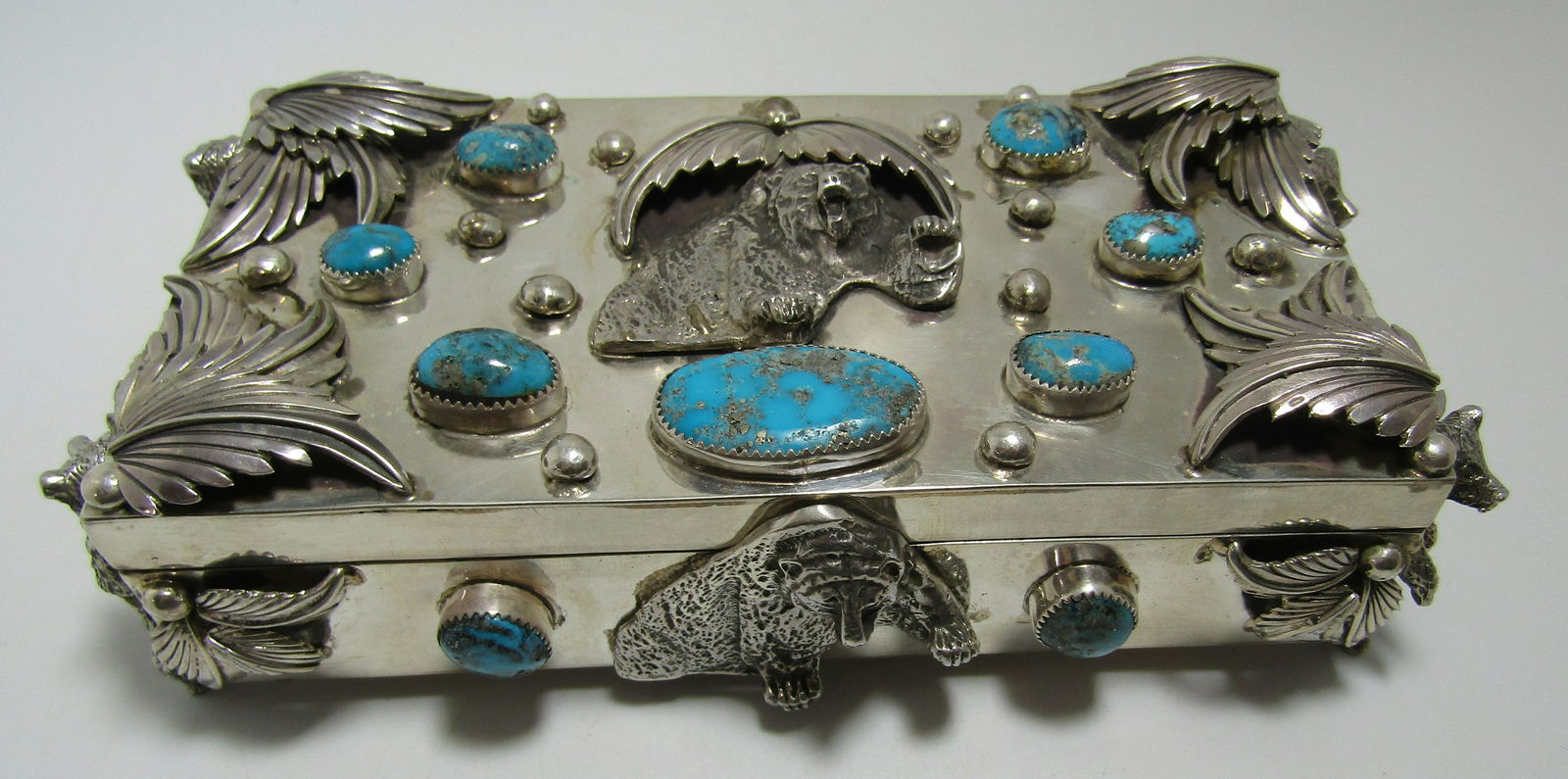 SAN FELIPE TURQUOISE STERLING SILVER BOX 500 GRAMS (1 of 6)