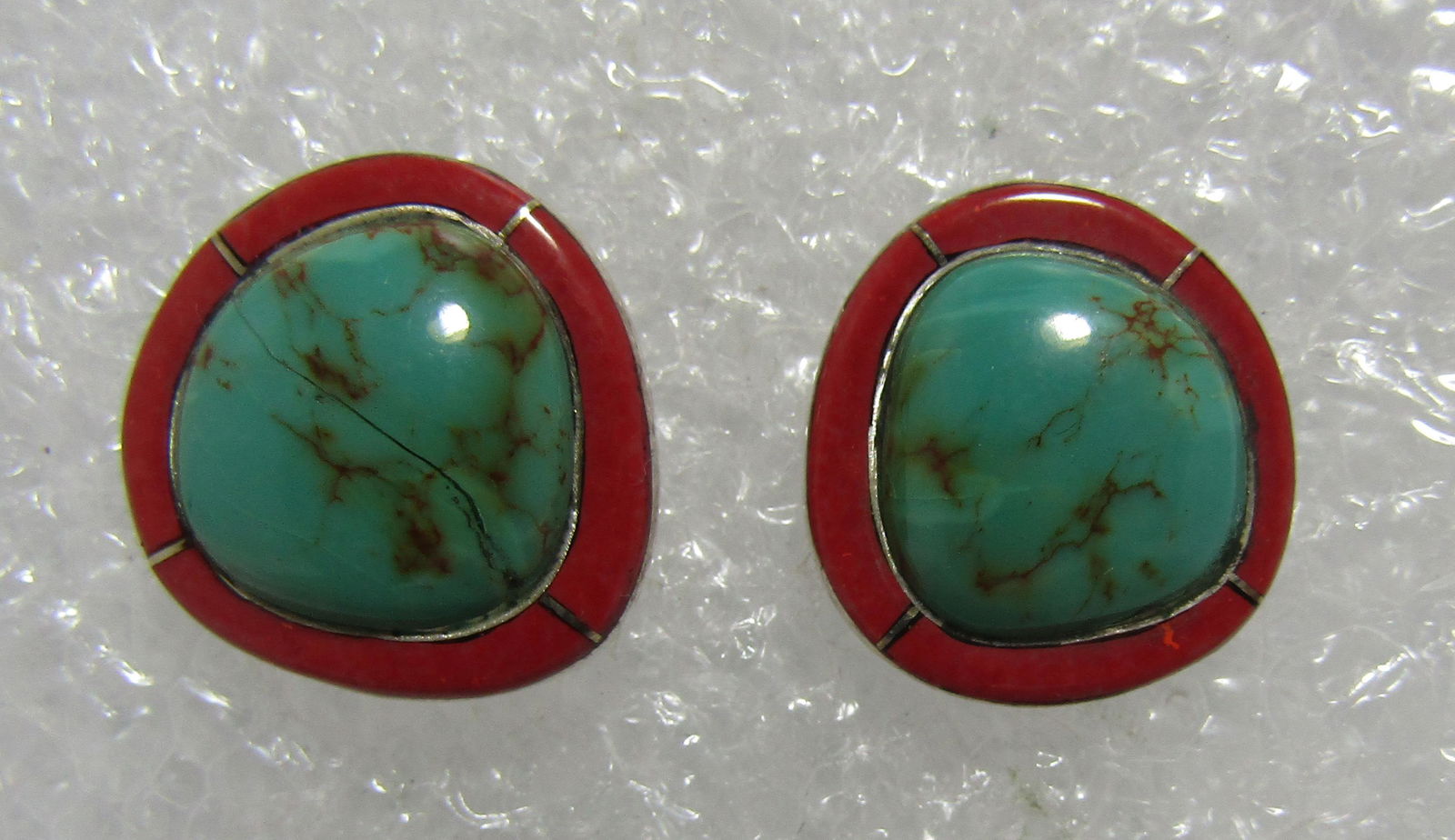 MD" SOS ROYSTON TURQUOISE EARRINGS STERLING SILVER (1 of 2)