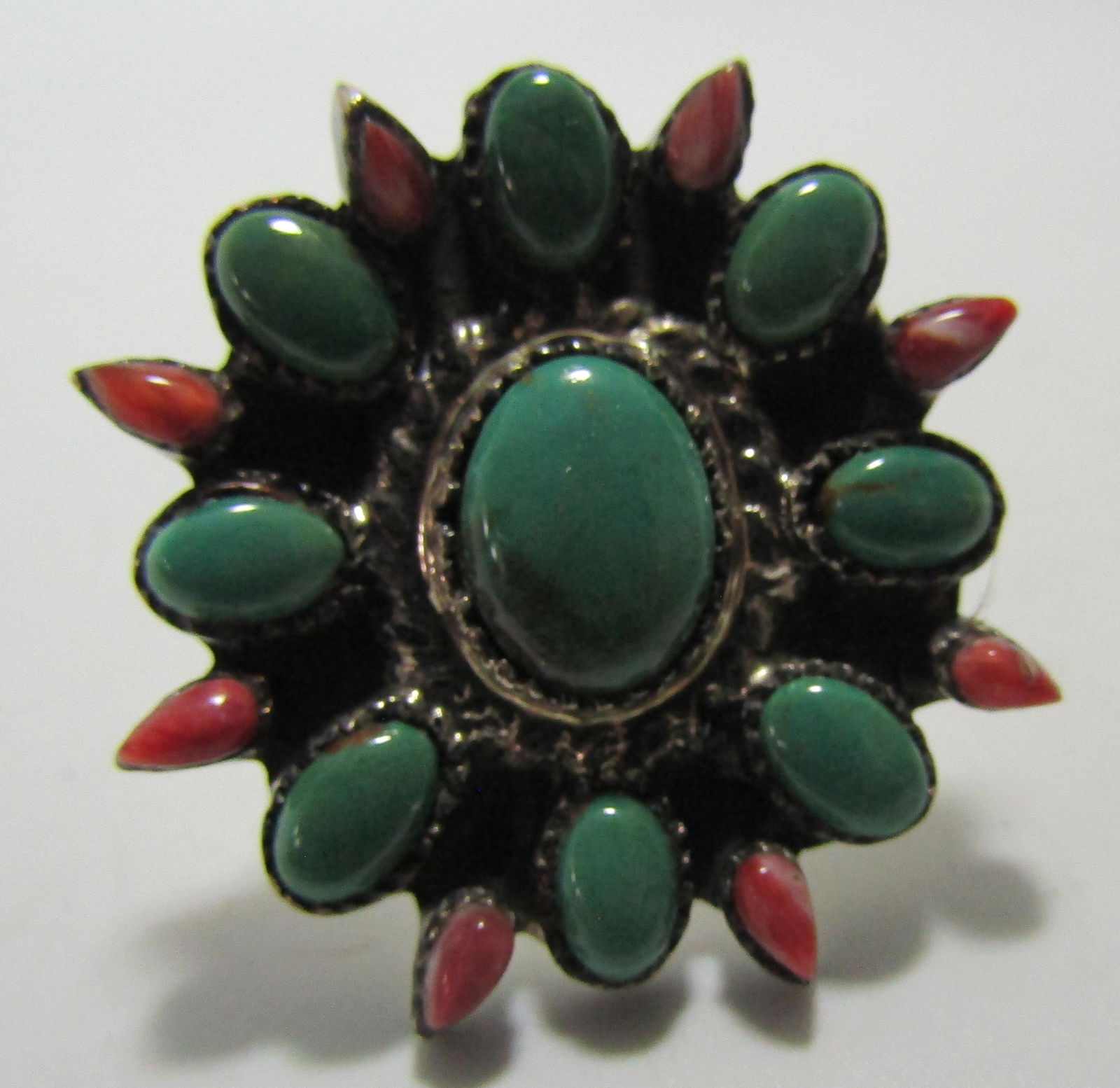 "CL" SOS ROYSTON TURQUOISE RING STERLING SILVER (1 of 3)