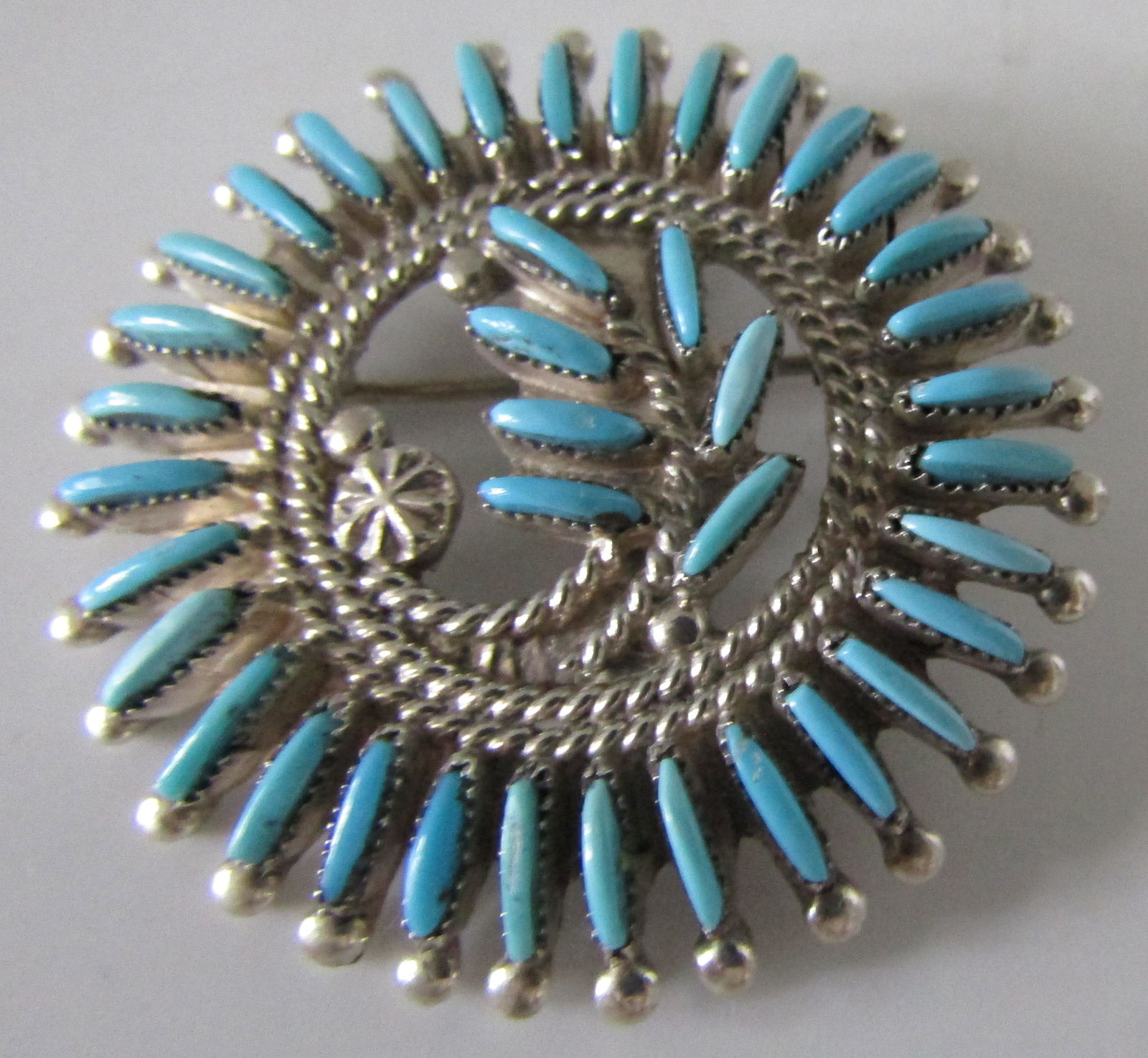 WYACO TURQUOISE NECKLACE PENDANT STERLING SILVER (1 of 4)