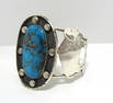 VIRGIL REEDER TURQUOISE BUFFALO STERLING CUFF