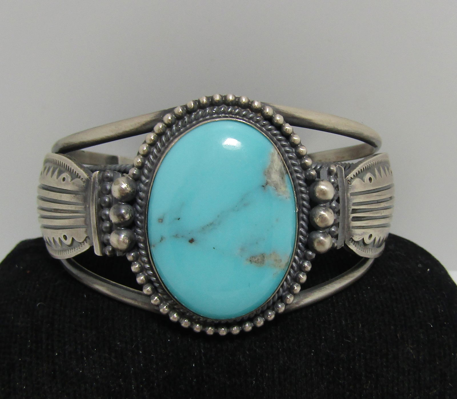 SIGNED CALLADITTO CAMPITOS TURQUOISE STERLING CUFF (1 of 5)