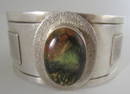 GS" ROYSTON TURQUOISE CUFF BRACELET STERLING 84GRM