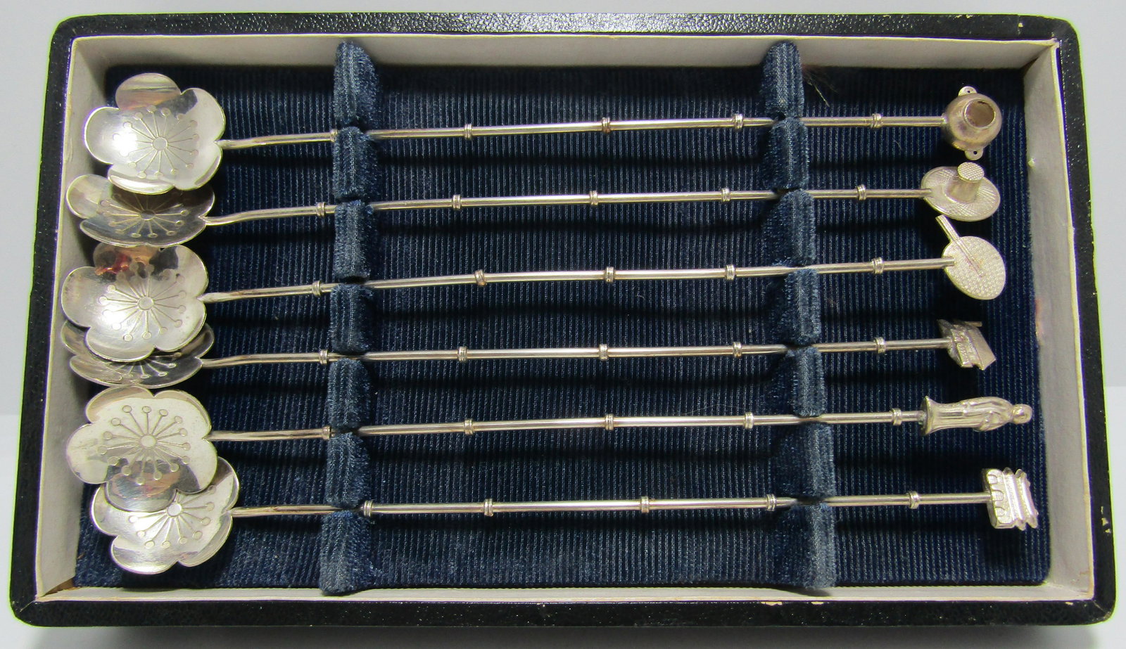 6 STERLING SILVER ICED TEA SPOONS HOJO IN BOX (1 of 3)