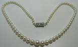 7MM GRADUATED PEARL STRAND 14K GOLD NECKLACE
