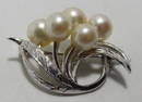 8MM PEARL PIN STERLING SILVER BROOCH