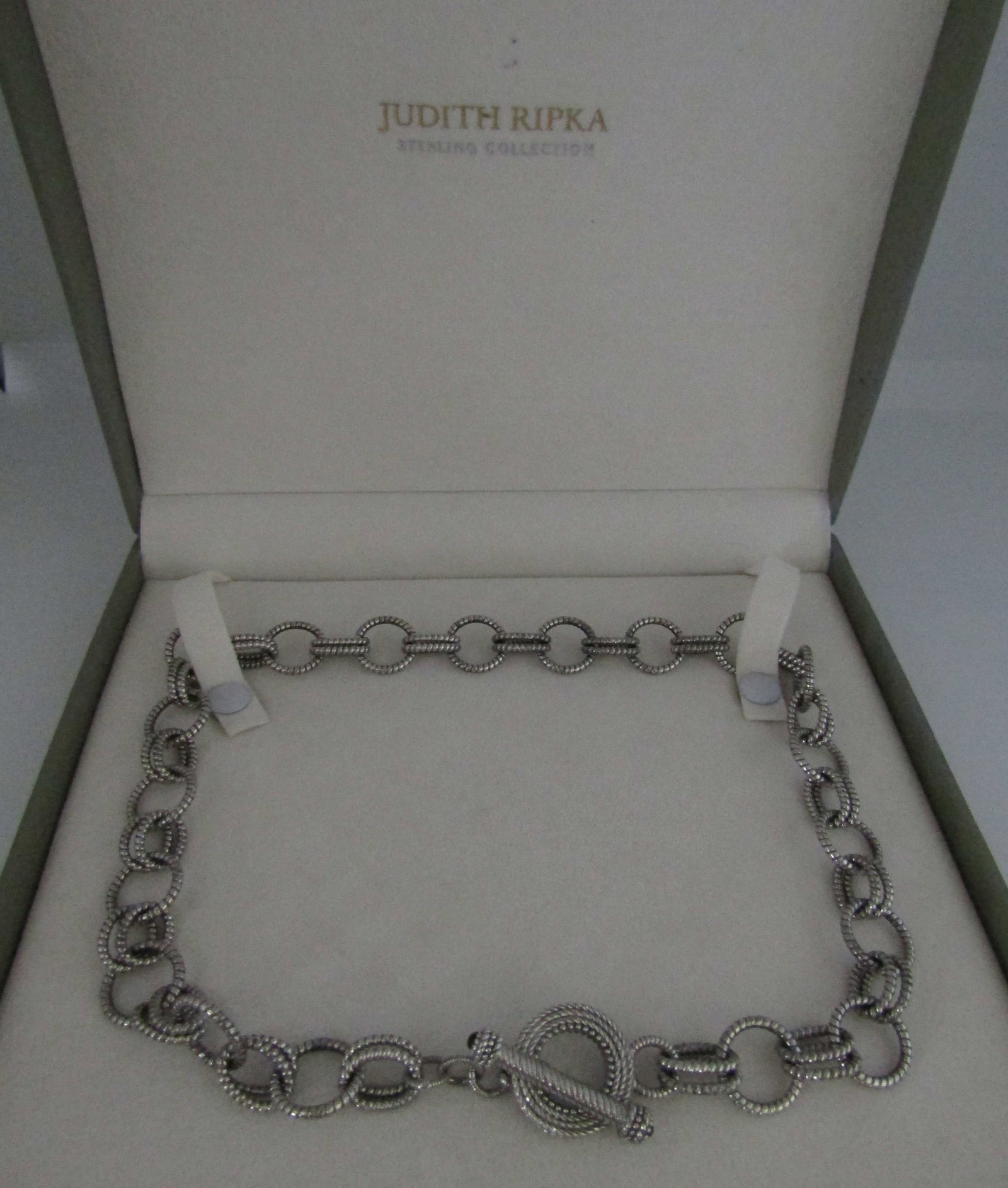 JUDITH RIPKA NECKLACE STERLING SILVER LINK CHAIN (1 of 4)