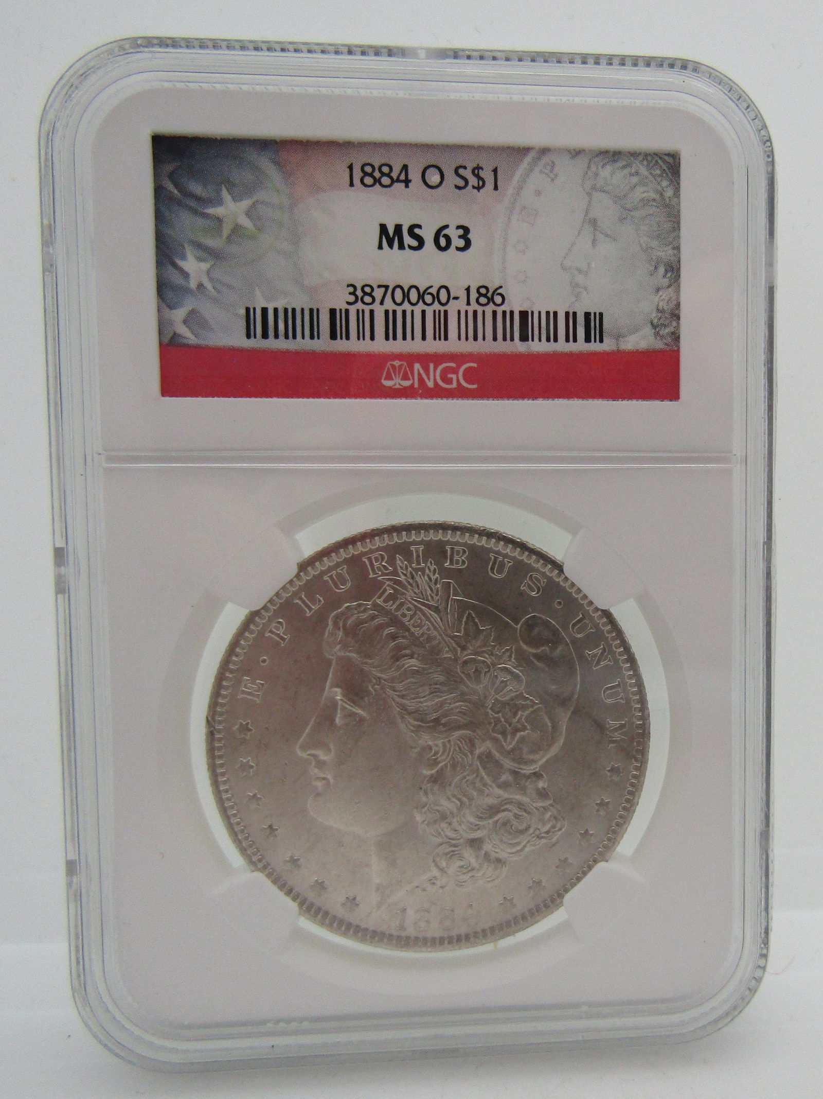 1884 O MORGAN SILVER DOLLAR NGC MS63 US COIN (1 of 2)