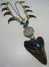 STERLING SILVER BEAR CLAW, MEGALODON, 1$, NECKLAC