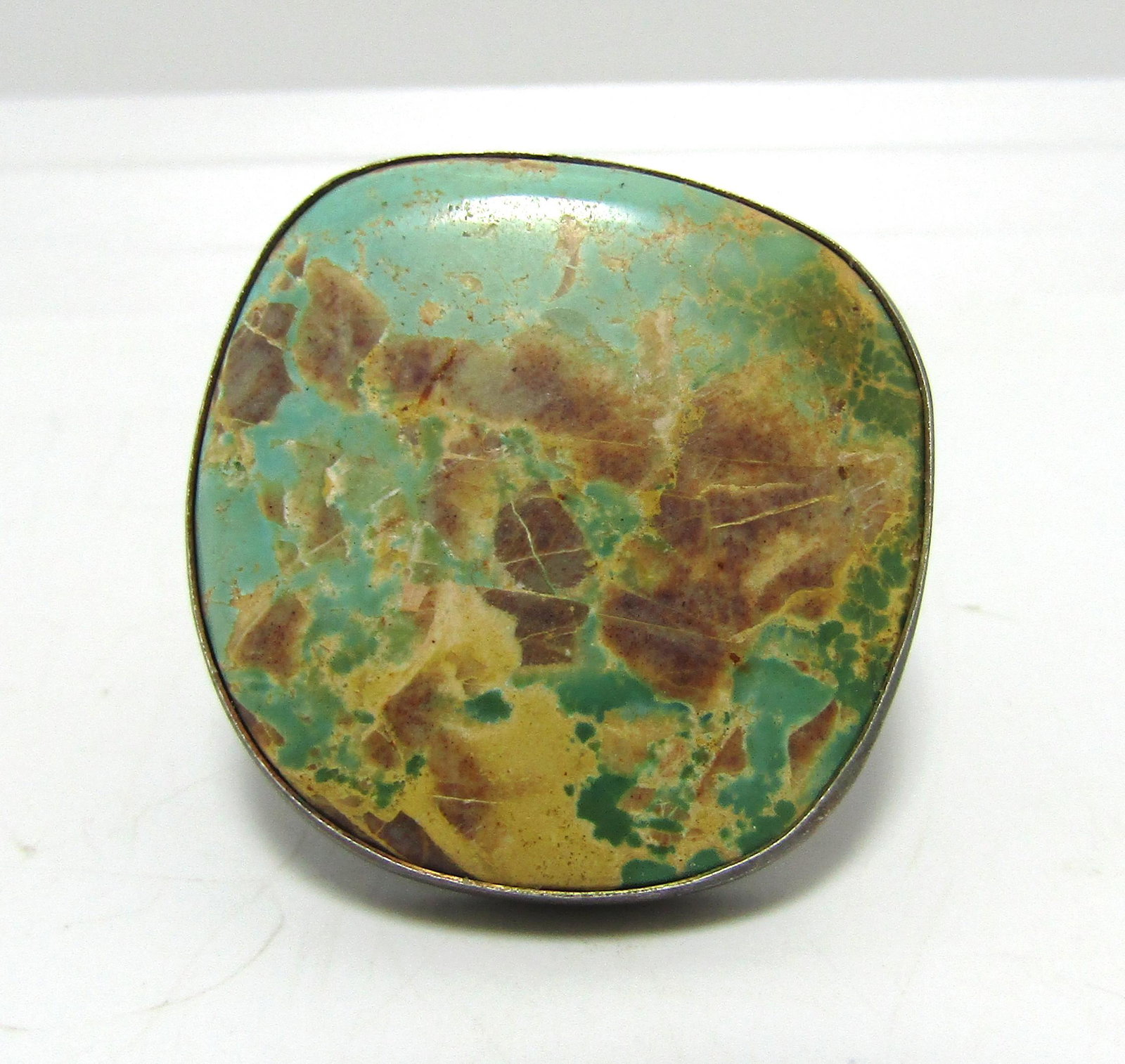 LARGE 19 GRAM STERLING ROYSTON TURQUOISE RING (1 of 3)