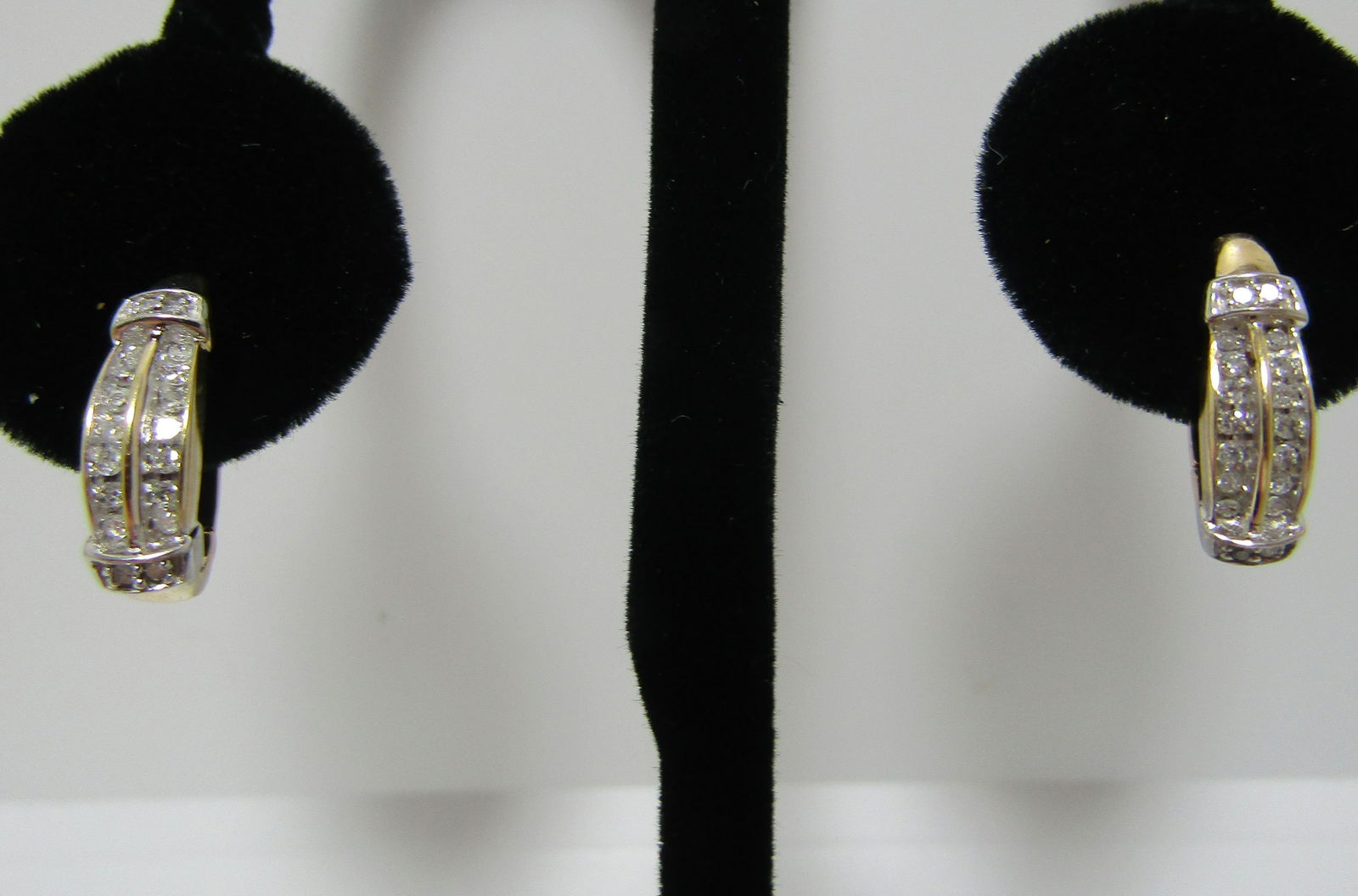 DIAMOND 10K SOLID GOLD EARRINGS (1 of 3)