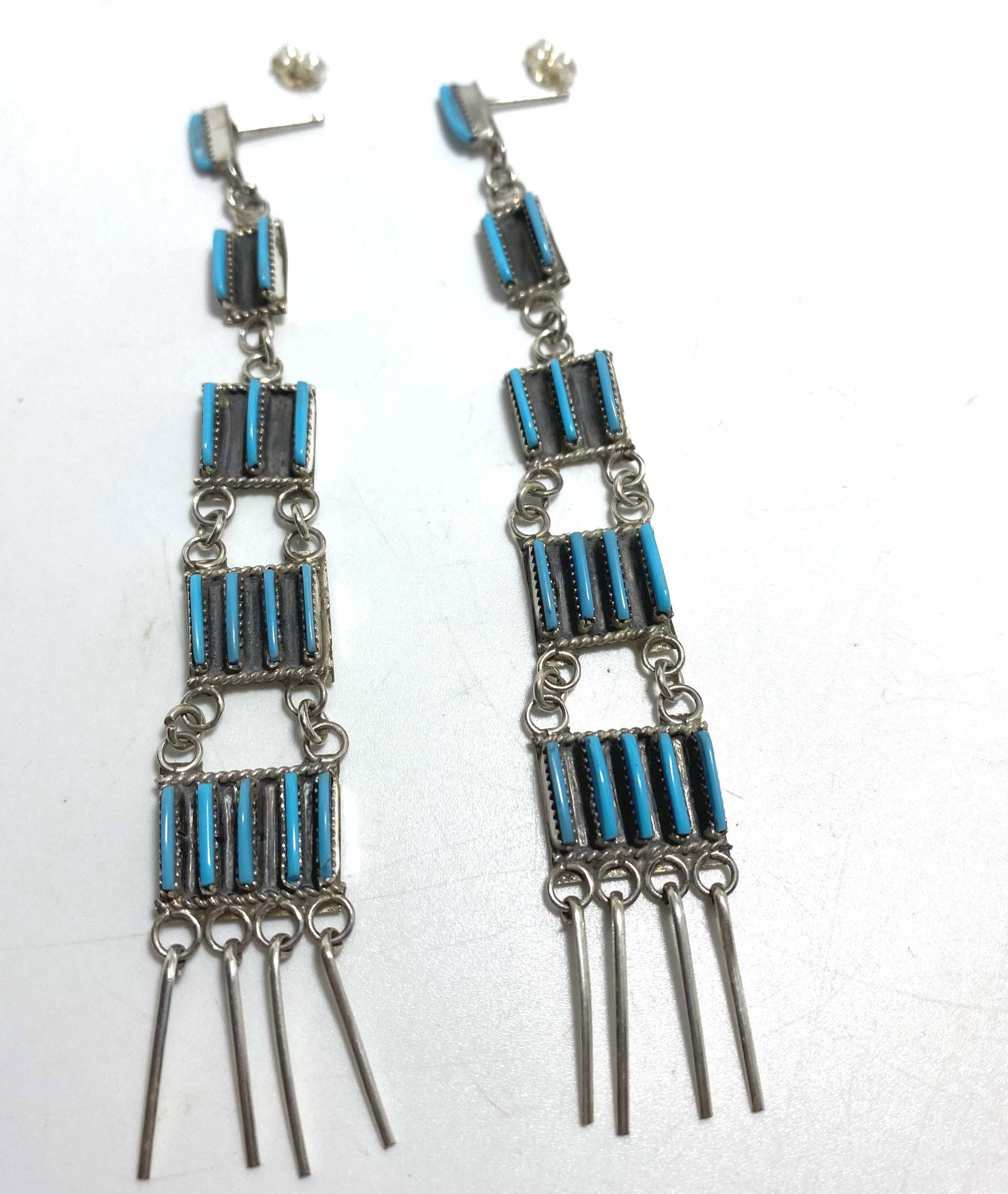 ASHLEY LAATE ZUNI TURQUOISE STERLING EARRINGS (1 of 4)