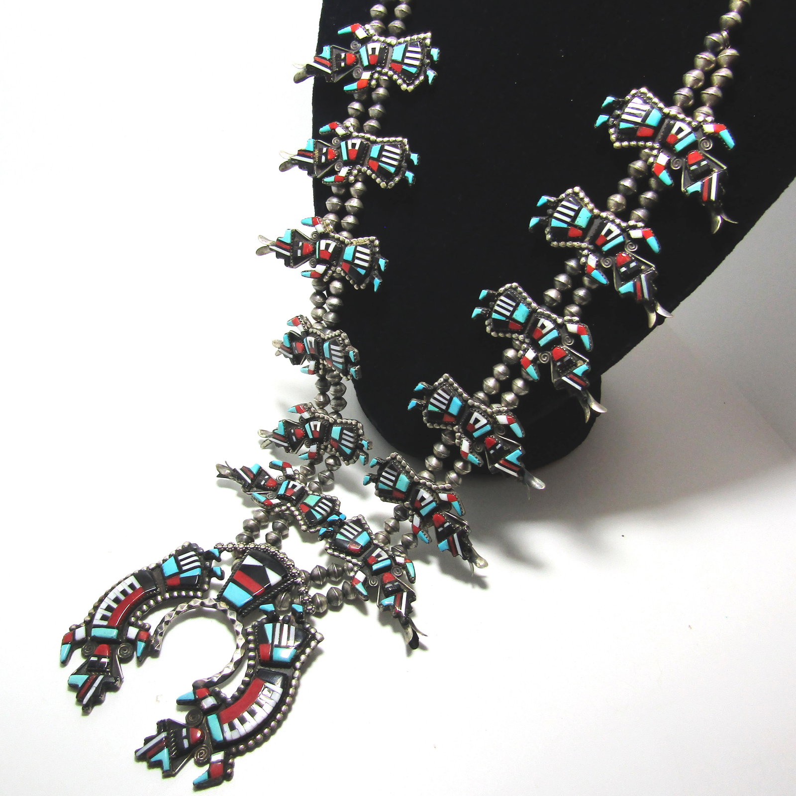 32" OLD PAWN CELLICION KACHINA STERLING NECKLACE (1 of 12)