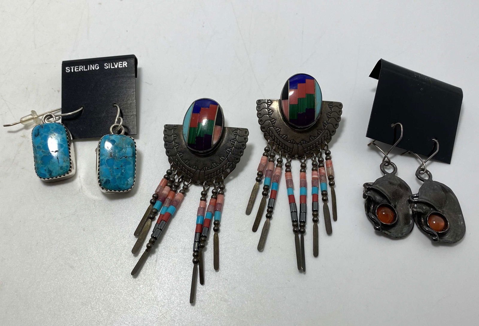 LOT OF 3 STERLING TURQUOISE EARRINGS (1 of 3)