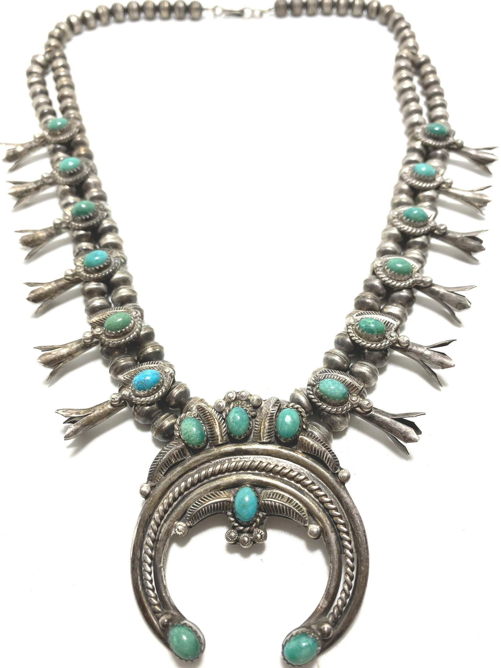 ISABELLA YAZZIE STERLING SQUASH BLOSSOM NECKLACE (1 of 7)