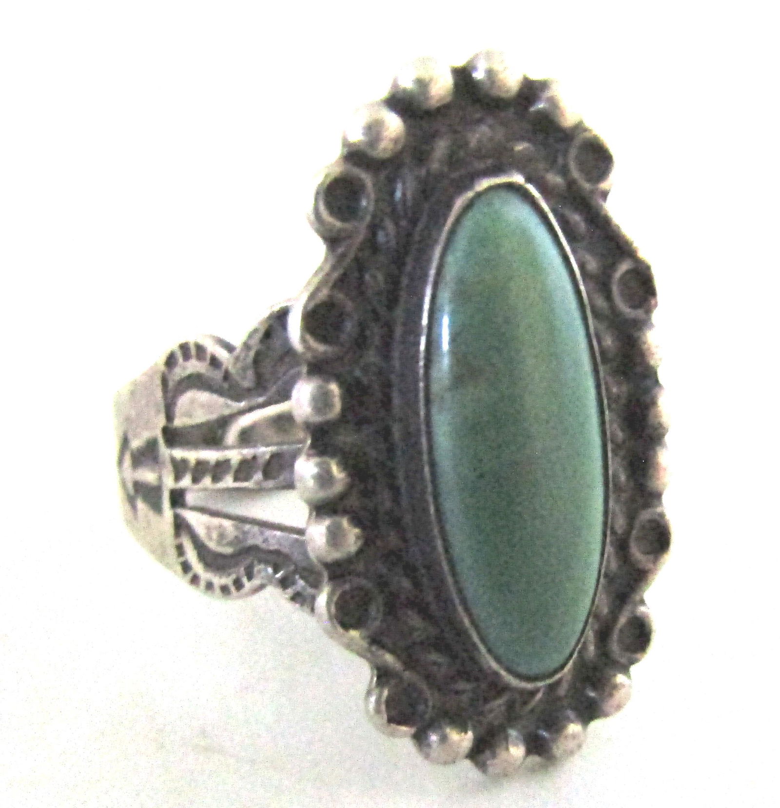 FRED HARVEY ERA TURQUOISE RING STERLING SILVER (1 of 5)