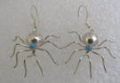 SLEEPING BEAUTY TURQUOISE SPIDER EARRINGS STERLING