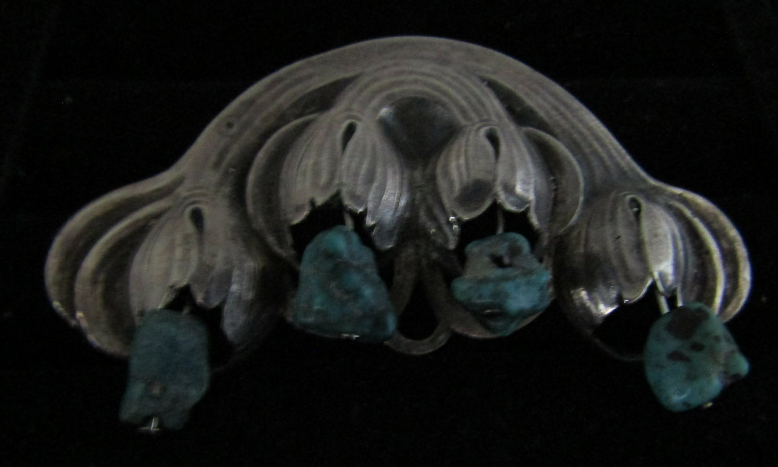 GEORG JENSEN ERA TURQUOISE PIN STERLING SILVER (1 of 5)