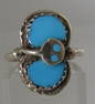 EFFIE C TURQUOISE RING STERLING SILVER SIZE 7