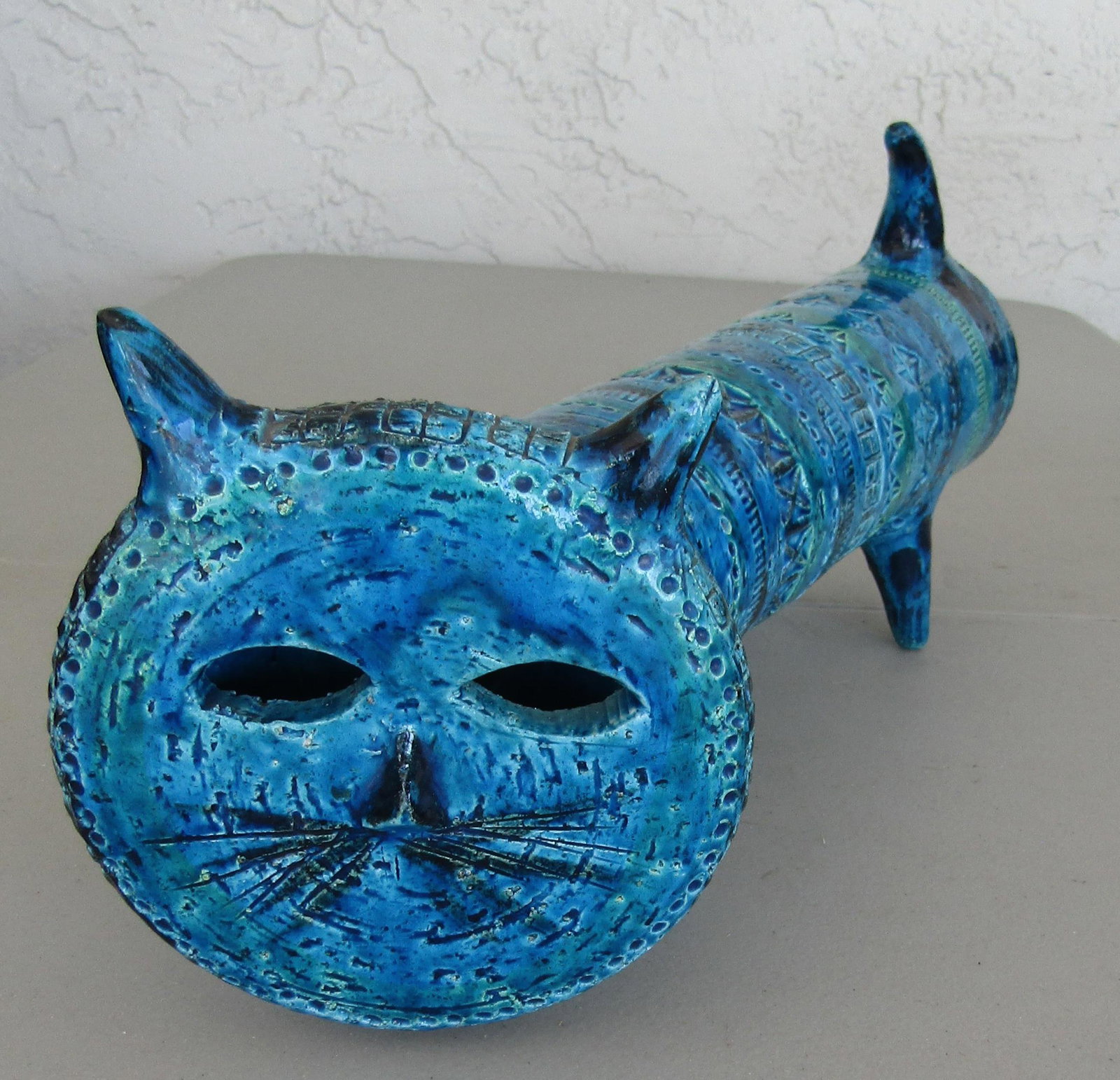 ALDO LONDI RIMINI BLUE CERAMIC BITOSSI CAT ITALY (1 of 7)