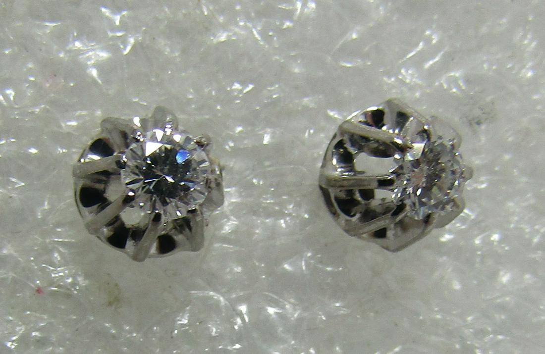 .25CT DIAMOND STUD EARRINGS 14K WHITE GOLD (1 of 5)