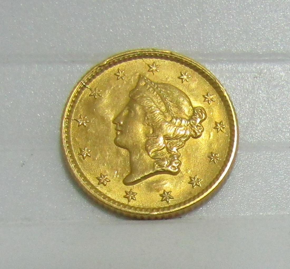 1853 US 1 DOLLAR GOLD COIN (1 of 2)