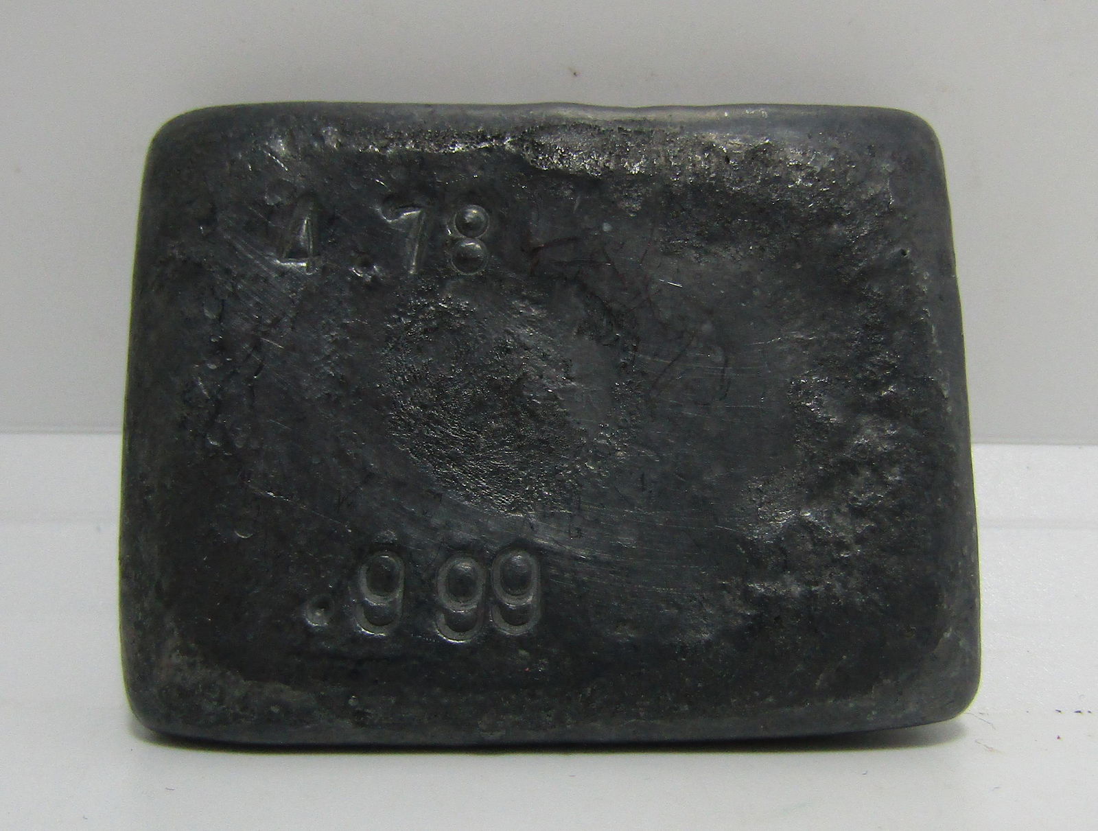 OLD T K C SILVER INGOT BAR 4.78 OZ (1 of 2)