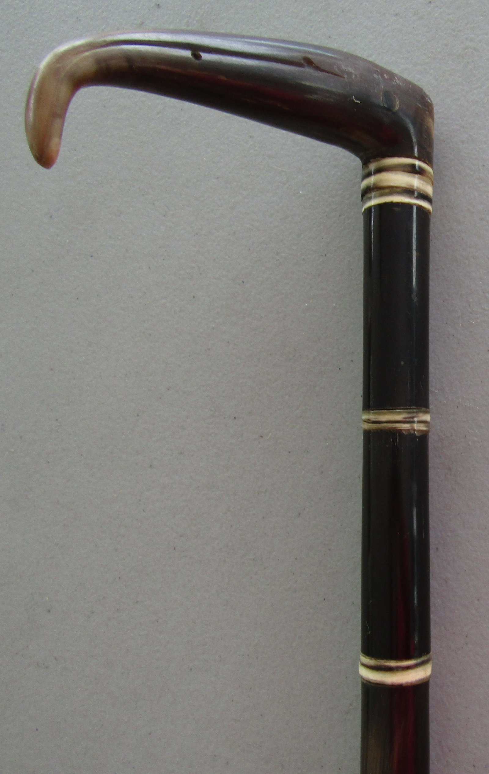 CIVIL WAR ERA STACKED HORN CANE WALKING STICK (1 of 3)
