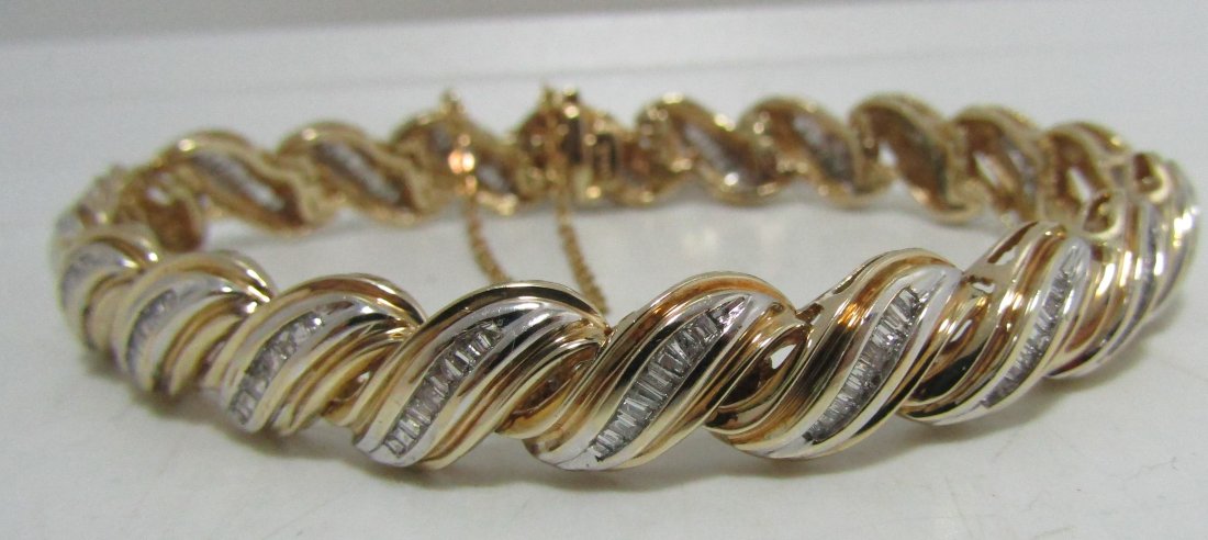 3 CT SI DIAMOND BRACELET 14K GOLD 22.7 GRAM (1 of 4)