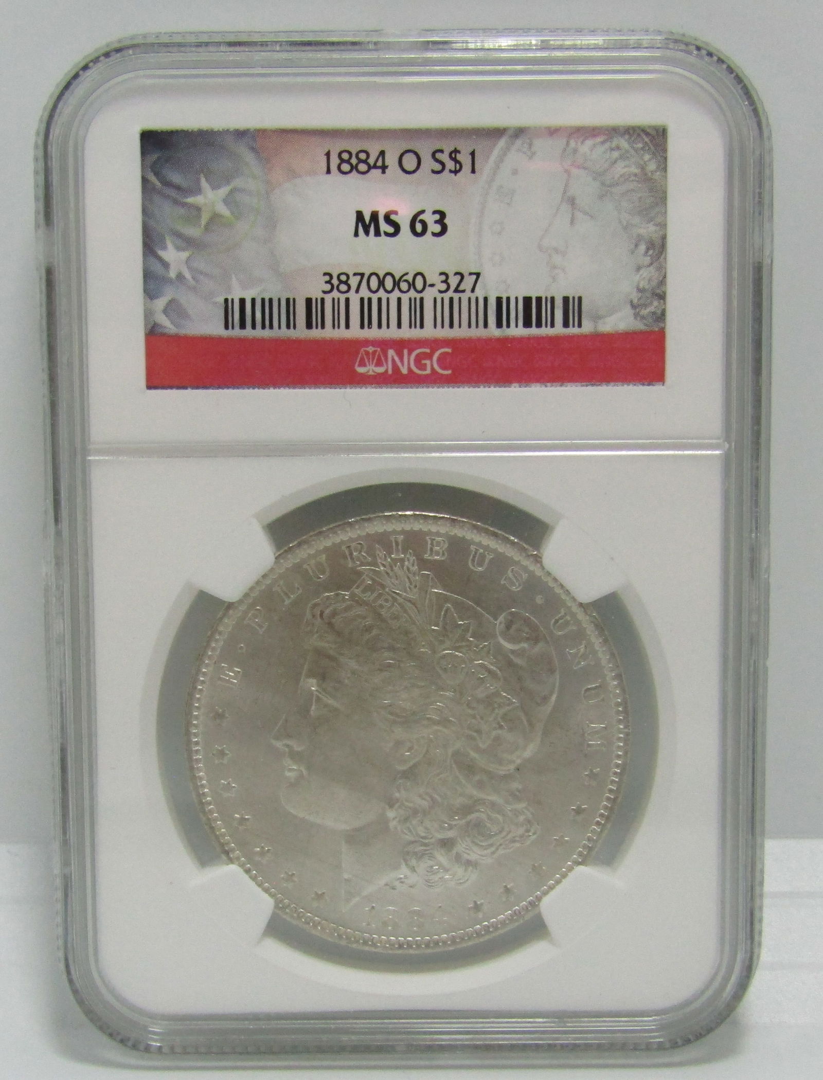 1884 O SILVER MORGAN DOLLAR COIN MS 63 (1 of 2)