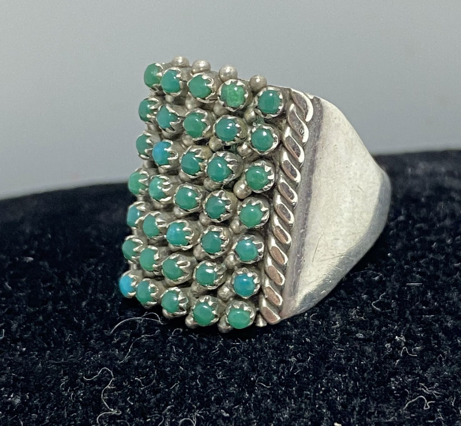 HALOO ZUNI STERLING SNAKE EYE TURQUOISE RING (1 of 5)