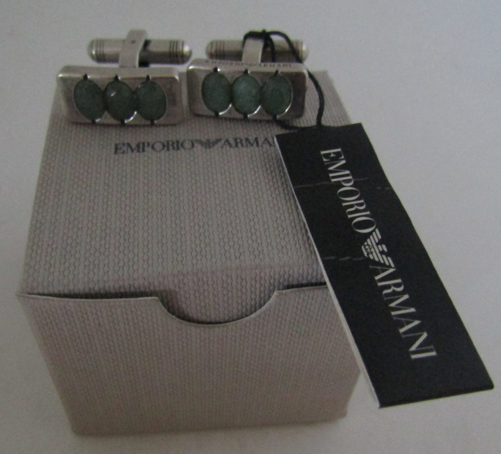 EMPORIO ARMANI CUFFLINKS STERLING SILVER LINKS (1 of 4)