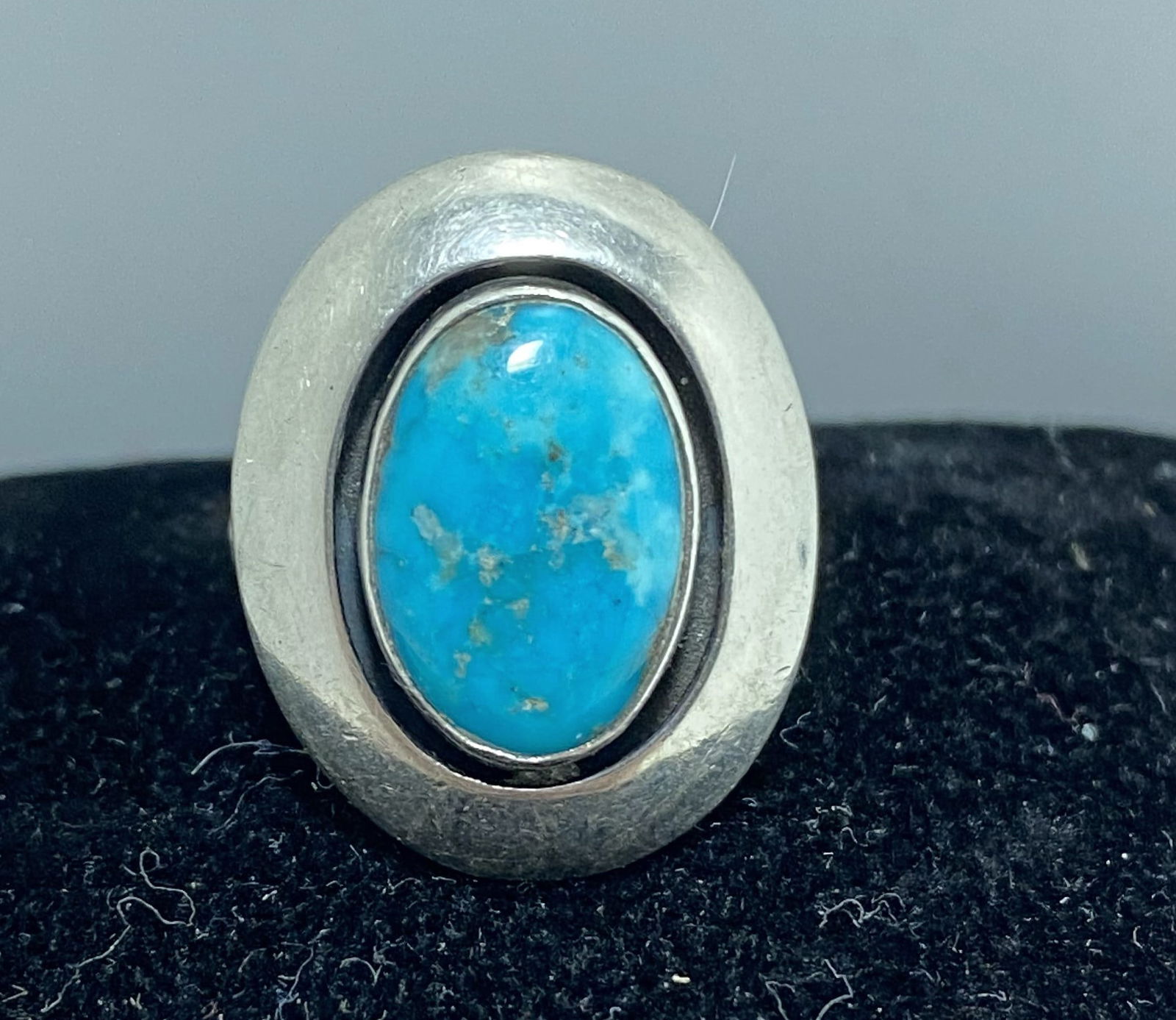 DIAZ GALARZA STERLING TURQUOISE SHADOWBOX RING (1 of 4)