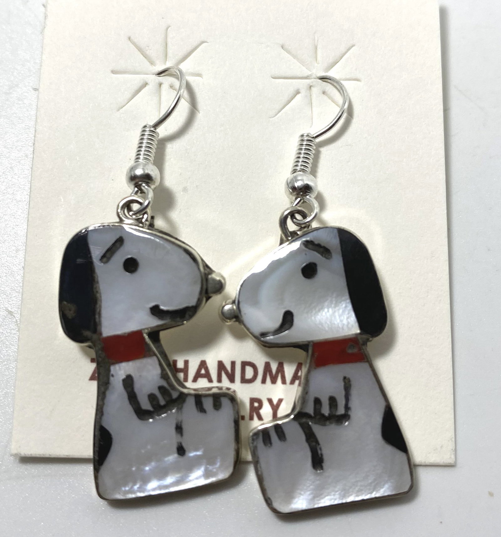 MULTICOLOR ZUNI STERLING SNOOPY EARRINGS (1 of 4)