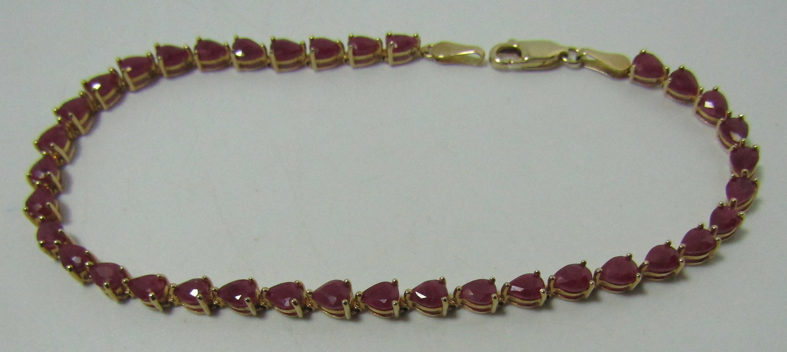 7 CARAT RUBY BRACELET 14K YELLOW GOLD 8" (1 of 4)