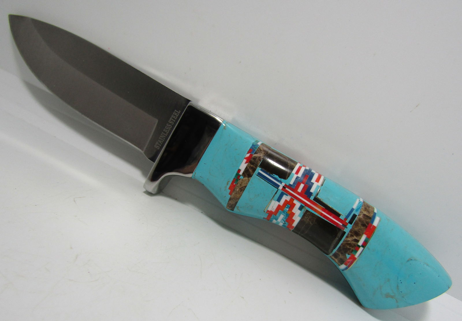 TURQUOISE INLAID HUNTING KNIFE (1 of 4)