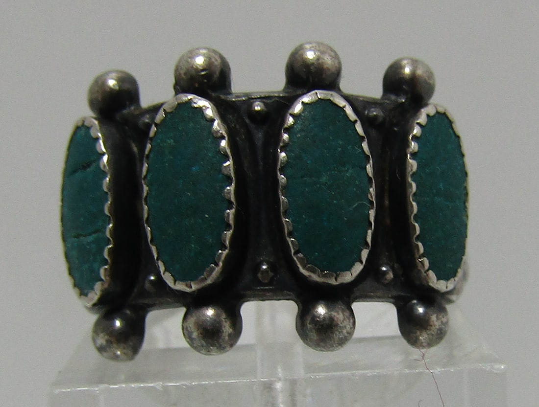 FRED HARVEY ERA TURQUOISE RING STERLING SILVER (1 of 5)